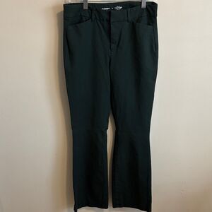 Old Navy Pixie Flare Pants dark green size 8